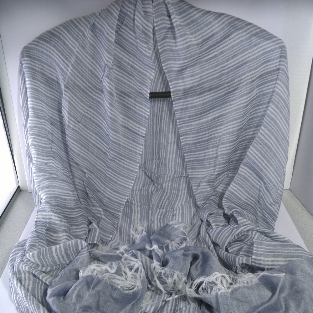 Blue and White Scarf